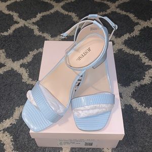 Baby Blue Strappy Sandal Heal
